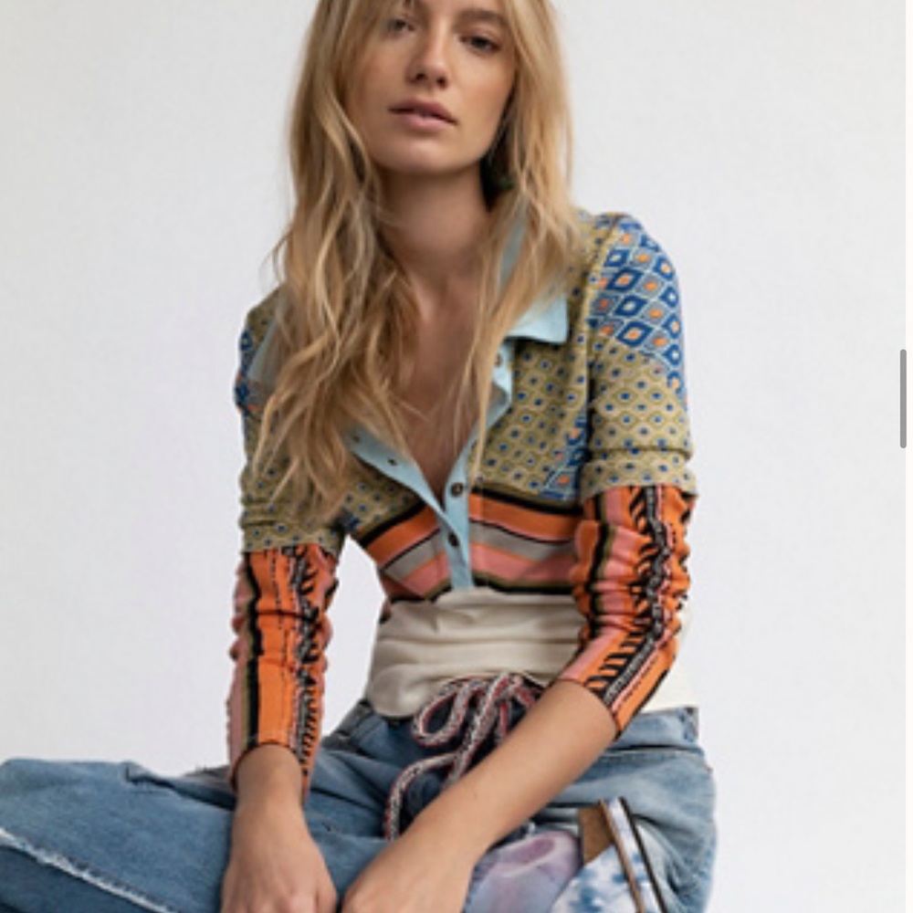 NWT free people polo shirt